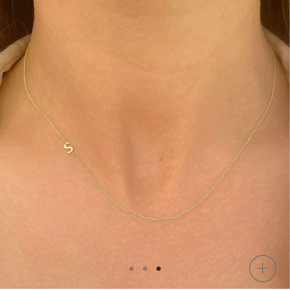 BabyGold „A“ initial 16“ Roségold necklace (14K)